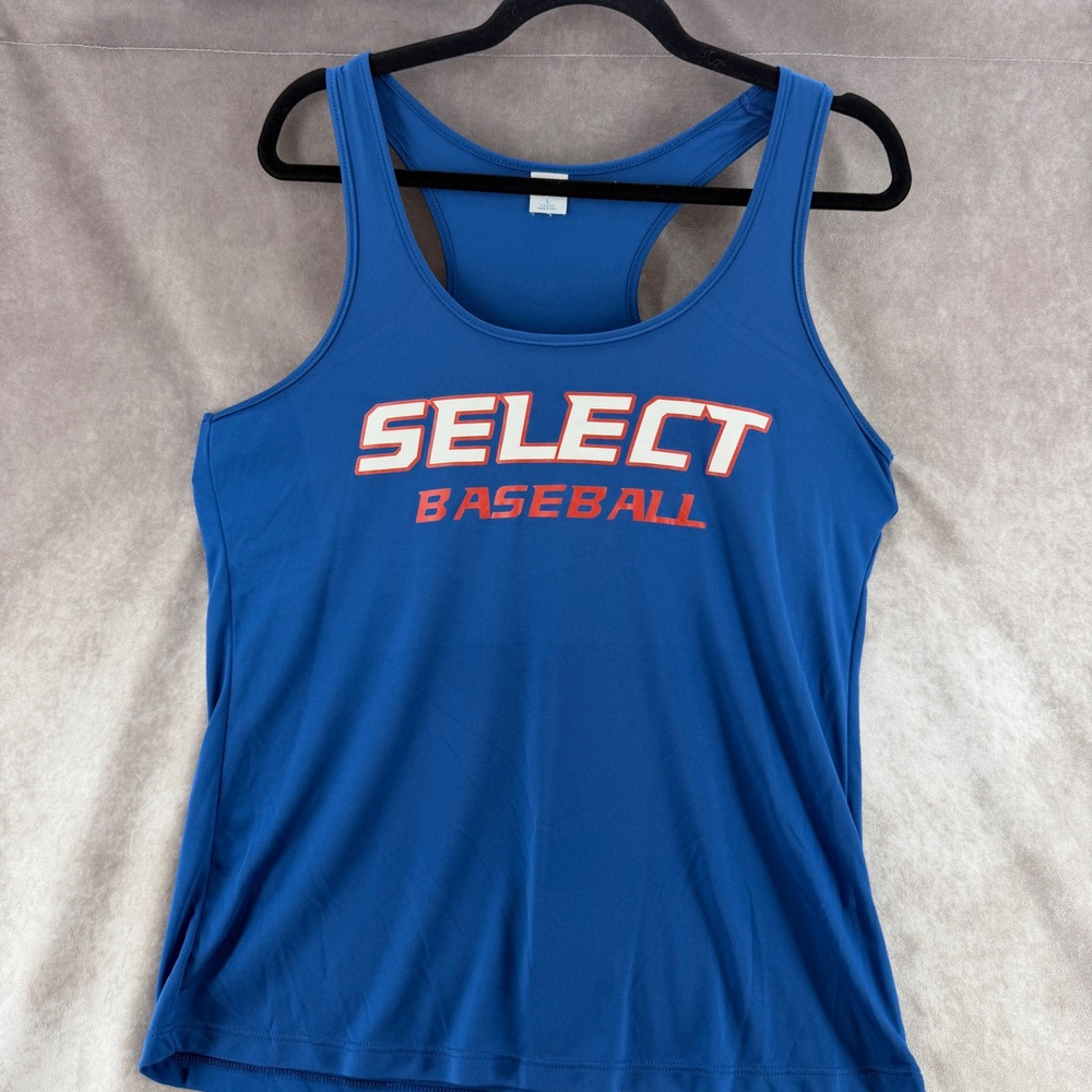 Sport-Tek Womens Select Baseball Racerback Tank Top Blue LG Sporty Performance